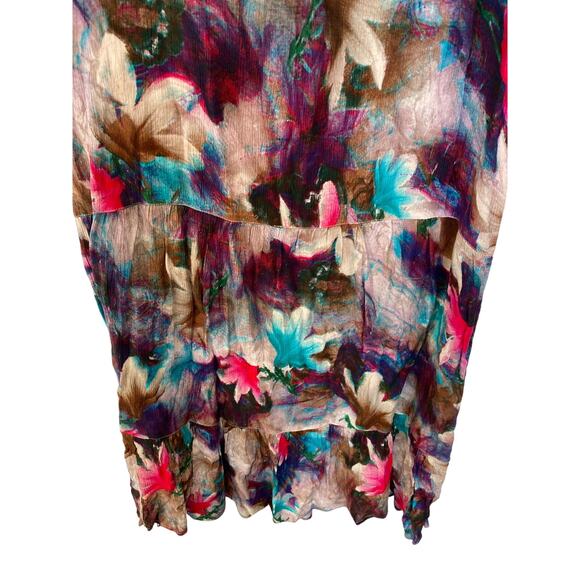 Soft Surroundings Italian Dreams Colorful Maxi Dress V-Neck EUC Sz S Boho Summer - Picture 3 of 13